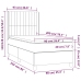 Cama box spring colchón y LED terciopelo rosa 90x200 cm