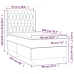 Cama box spring colchón y LED terciopelo negro 90x200 cm