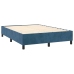 Cama box spring colchón y LED terciopelo azul oscuro 140x190 cm