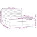 Cama box spring colchón y LED terciopelo rosa 200x200 cm
