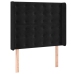 Cama box spring colchón y LED terciopelo negro 100x200 cm