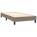 Cama box spring con colchón LED tela gris taupe 80x200 cm