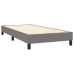 Cama box spring con colchón y LED tela gris oscuro 90x200 cm