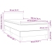 Cama box spring con colchón y LED tela gris oscuro 90x200 cm