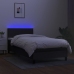 vidaXL Cama box spring con colchón LED tela negro 90x200 cm