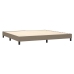 Cama box spring con colchón LED tela gris taupe 200x200 cm