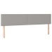 Cama box spring con colchón tela y LED gris claro 200x200 cm