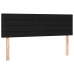 Cama box spring colchón y luces LED tela negro 140x200 cm