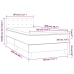 Cama box spring colchón y luces LED gris taupe 80x200 cm