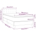 Cama box spring colchón y luces LED tela crema 90x200 cm