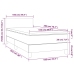 Cama box spring colchón y luces LED tela gris oscuro 100x200 cm