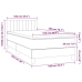 Cama box spring con colchón y LED tela azul 100x200 cm