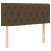 Cama box spring con colchón LED tela marrón oscuro 100x200 cm