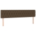 Cama box spring con colchón LED tela marrón oscuro 180x200 cm