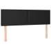 Cama box spring colchón y LED cuero sintético negro 140x200 cm
