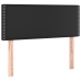 Cama box spring colchón y LED cuero sintético negro 100x200 cm