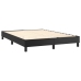 Cama box spring colchón y LED cuero sintético negro 140x190 cm