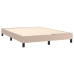 Cama box spring colchón LED cuero sintético capuchino 140x200cm