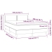 Cama box spring colchón LED cuero sintético capuchino 140x200cm