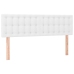 Cama box spring colchón y LED cuero sintético blanco 140x190 cm