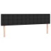 Cama box spring colchón y LED cuero sintético negro 200x200 cm