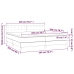 Cama box spring colchón y LED cuero sintético negro 200x200 cm