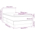Cama box spring colchón y LED terciopelo gris claro 90x190 cm