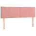 Cama box spring colchón y LED terciopelo rosa 140x190 cm