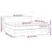 Cama box spring colchón y LED terciopelo gris oscuro 200x200 cm