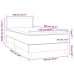 Cama box spring colchón y LED terciopelo azul oscuro 100x200 cm
