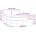 Cama box spring colchón y LED terciopelo rosa 140x200 cm