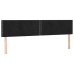 Cama box spring colchón y LED terciopelo negro 200x200 cm