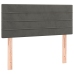 Cama box spring colchón y LED terciopelo gris oscuro 90x200 cm