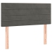 Cama box spring colchón y LED terciopelo gris oscuro 120x200 cm