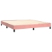 Cama box spring colchón y LED terciopelo rosa 160x200 cm