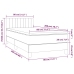 Cama box spring colchón y LED terciopelo gris claro 80x200 cm