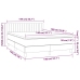 Cama box spring colchón y LED terciopelo rosa 140x190 cm
