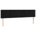 Cama box spring colchón y LED terciopelo negro 200x200 cm