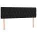 Cama box spring colchón y LED terciopelo negro 160x200 cm