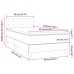 Cama box spring colchón y LED terciopelo gris claro 90x190 cm