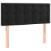 Cama box spring colchón y LED terciopelo negro 100x200 cm
