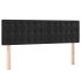 Cama box spring colchón y LED terciopelo negro 140x190 cm