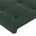 Cama box spring colchón y LED terciopelo verde oscuro 140x200cm