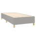 Cama box spring colchón y luces LED tela gris claro 100x200 cm