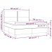 Cama box spring colchón luces LED tela marrón oscuro 160x200cm