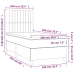 Cama box spring colchón luces LED tela marrón oscuro 100x200cm