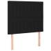 Cama box spring con colchón LED tela negro 120x200 cm