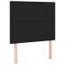 Cama box spring y colchón LED cuero sintético negro 80x200 cm