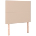 Cama box spring colchón LED cuero sintético capuchino 80x200 cm