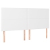 Cama box spring colchón y LED cuero sintético blanco 180x200 cm